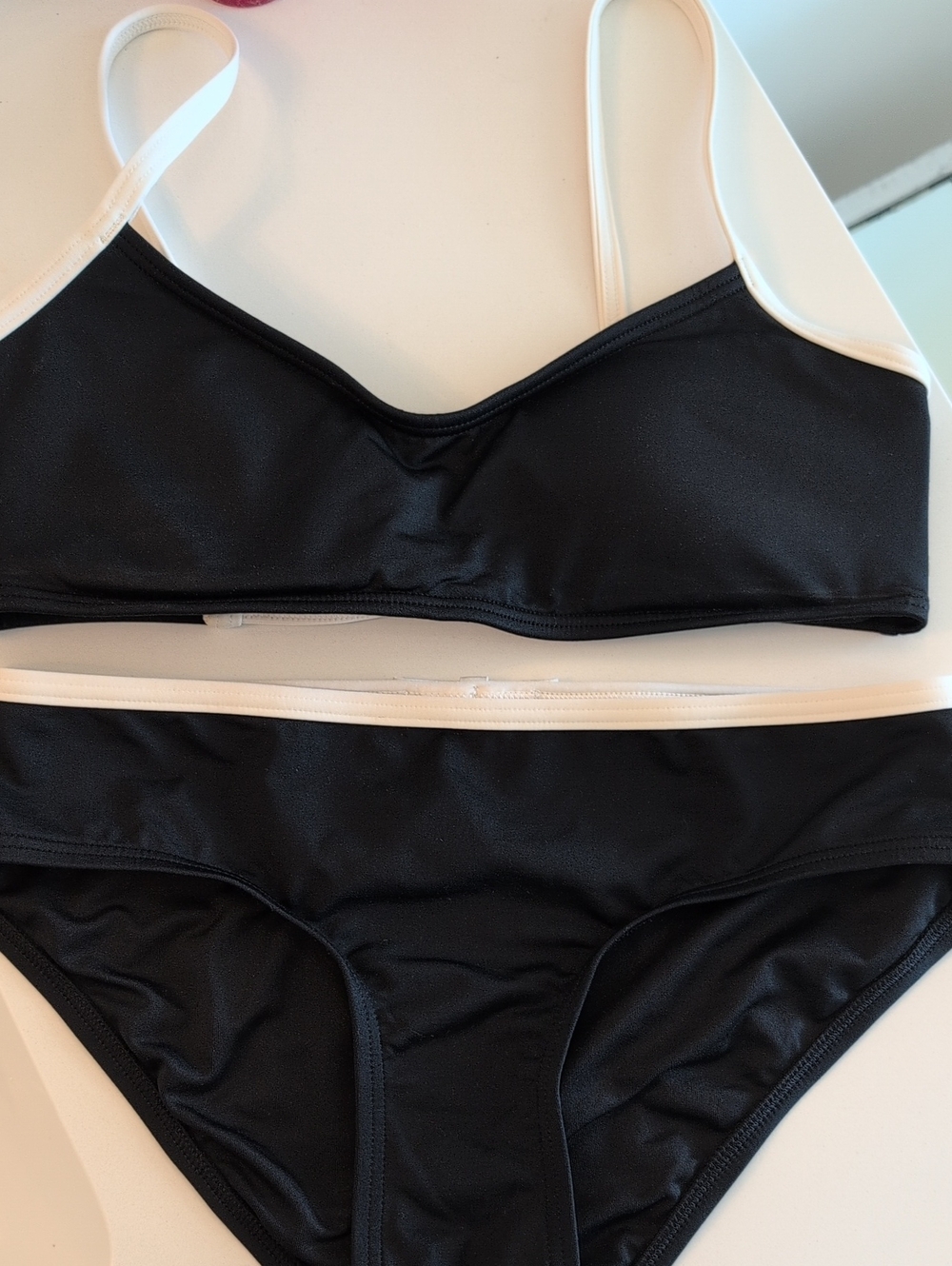 Kate Spade spade Black and White Contrast Bikini Set